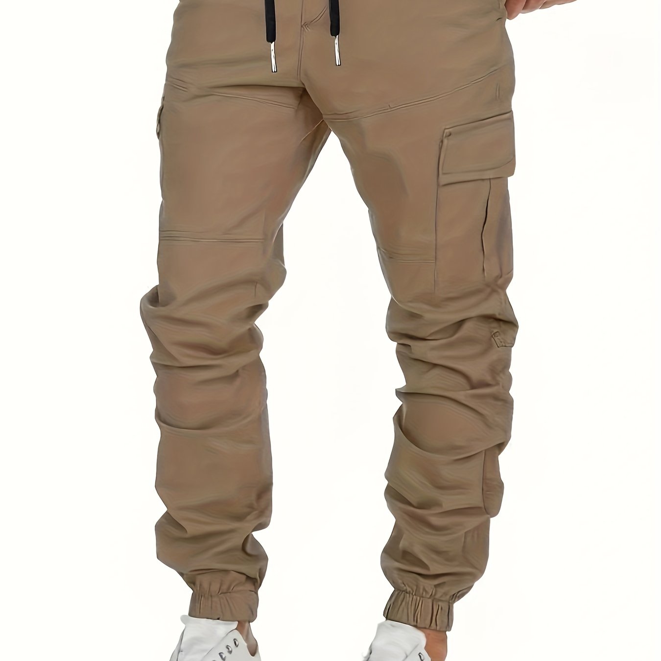 Stijlvolle Cargo Broeken voor Heren - Olijfgroen, Meerdere Zakken, Losse Pasvorm, Casual Sportkleding voor Alle Seizoenen