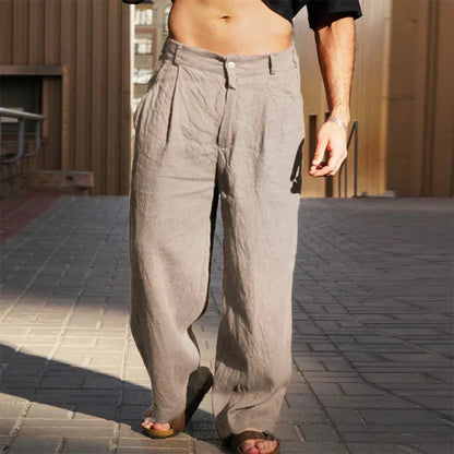 Hubert™ | Pantalon large en lin